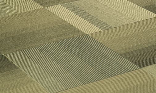 Tiles Carpet With Light Brown And Grey Stripes Pattern